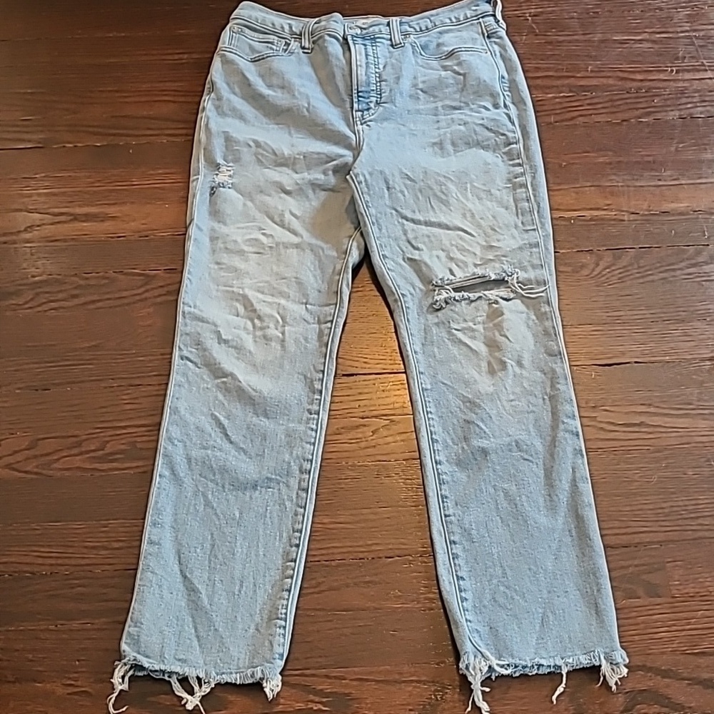 Madewell The Perfect Vintage Jean High-rise Distressed Light Wash Wmns 29 Casual - Picture 16 of 16